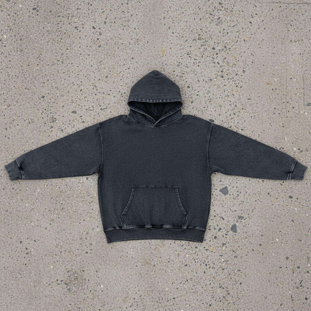 Ghost Gaze - Washed Oversized Hoodie
