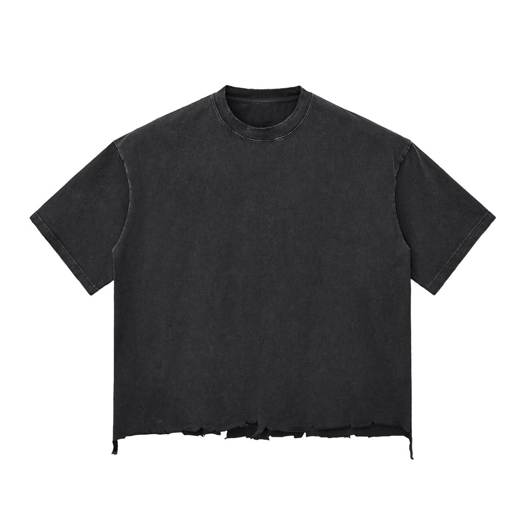 "The Reverie Tiger" - Snow Wash Raw-Hem Boxy T-Shirt