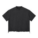 "The Reverie Tiger" - Snow Wash Raw-Hem Boxy T-Shirt