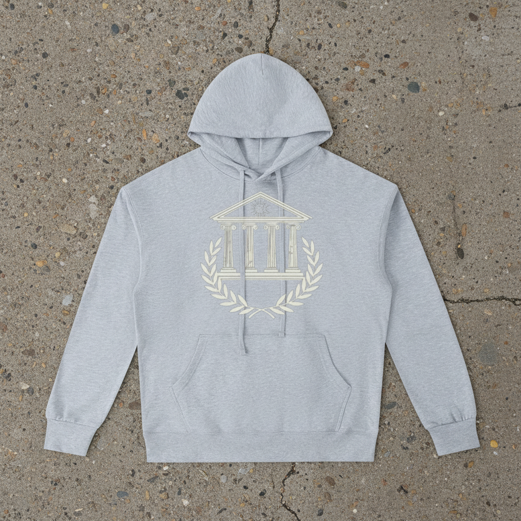 Aurelian Crest - Embroidered Heavyweight Cotton Hoodie