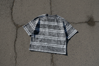 "Reverie Sword" – Snow Washed Striped Boxy T-Shirt