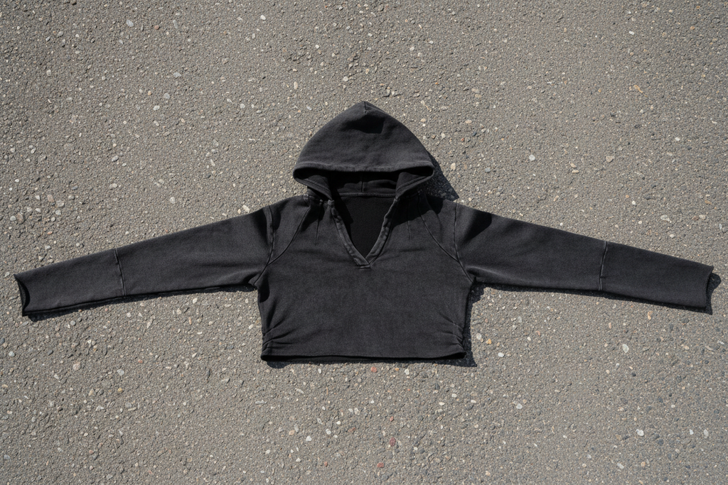 "Phoenix" – Vintage Washed Raw Edge Hoodie