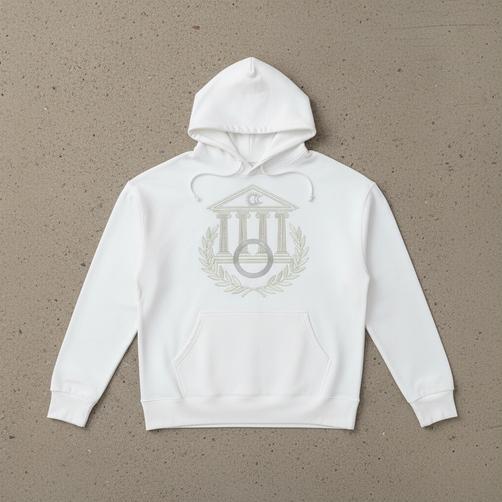 Aurelian Crest - Embroidered Heavyweight Cotton Hoodie