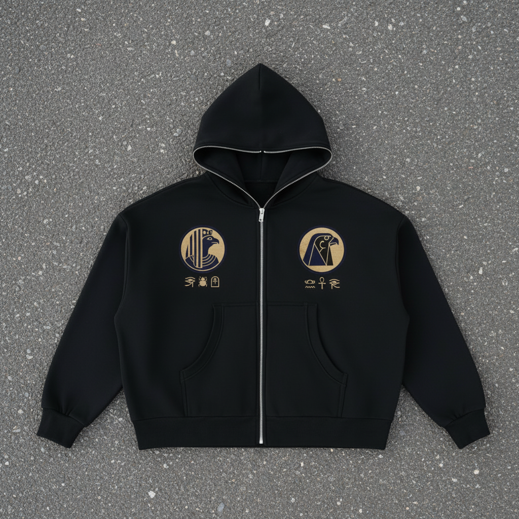 Pharaoh, Full-Zip Boxy Hoodie