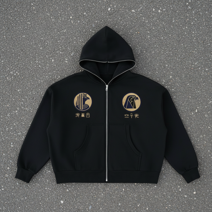 Pharaoh, Full-Zip Boxy Hoodie