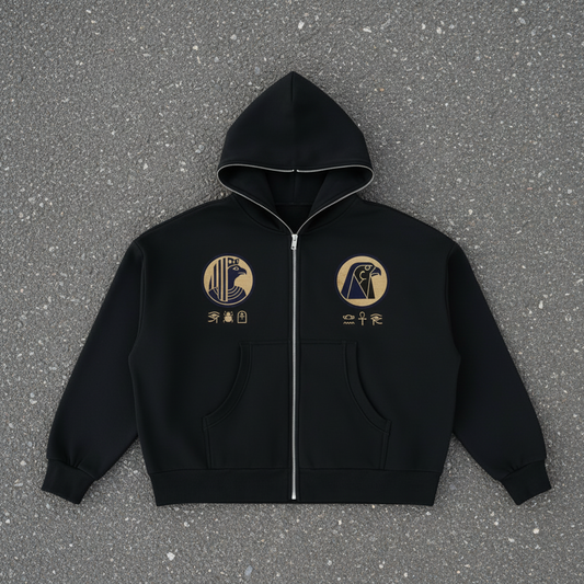 Pharaoh, Full-Zip Boxy Hoodie