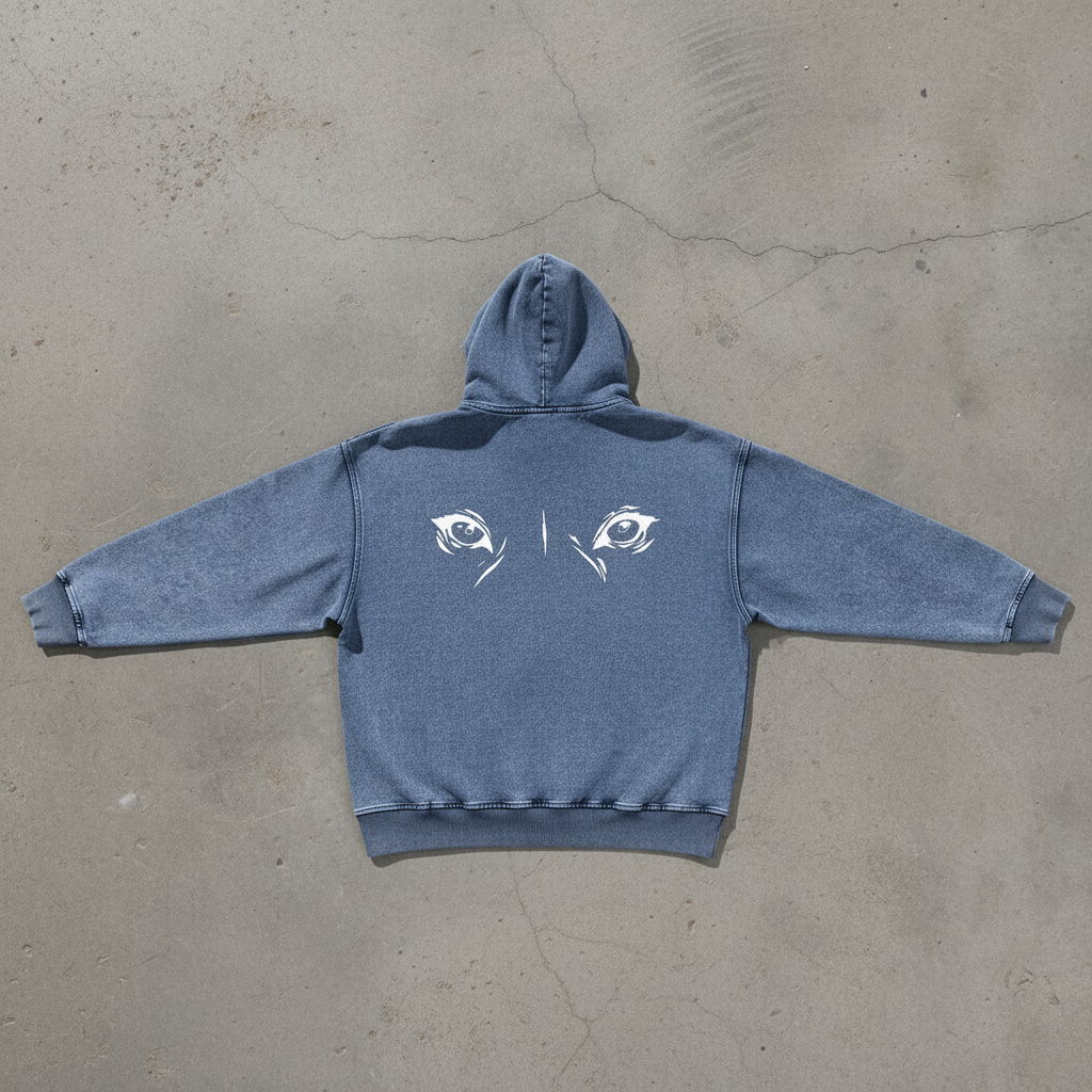 Ghost Gaze - Washed Oversized Hoodie