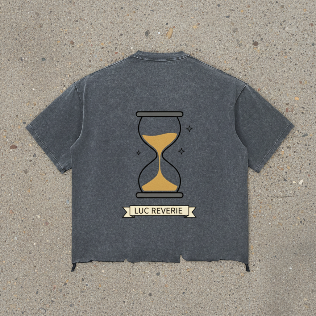 Golden Hour - Snow-Washed Raw-Hem Boxy T-Shirt