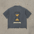 Golden Hour - Snow-Washed Raw-Hem Boxy T-Shirt