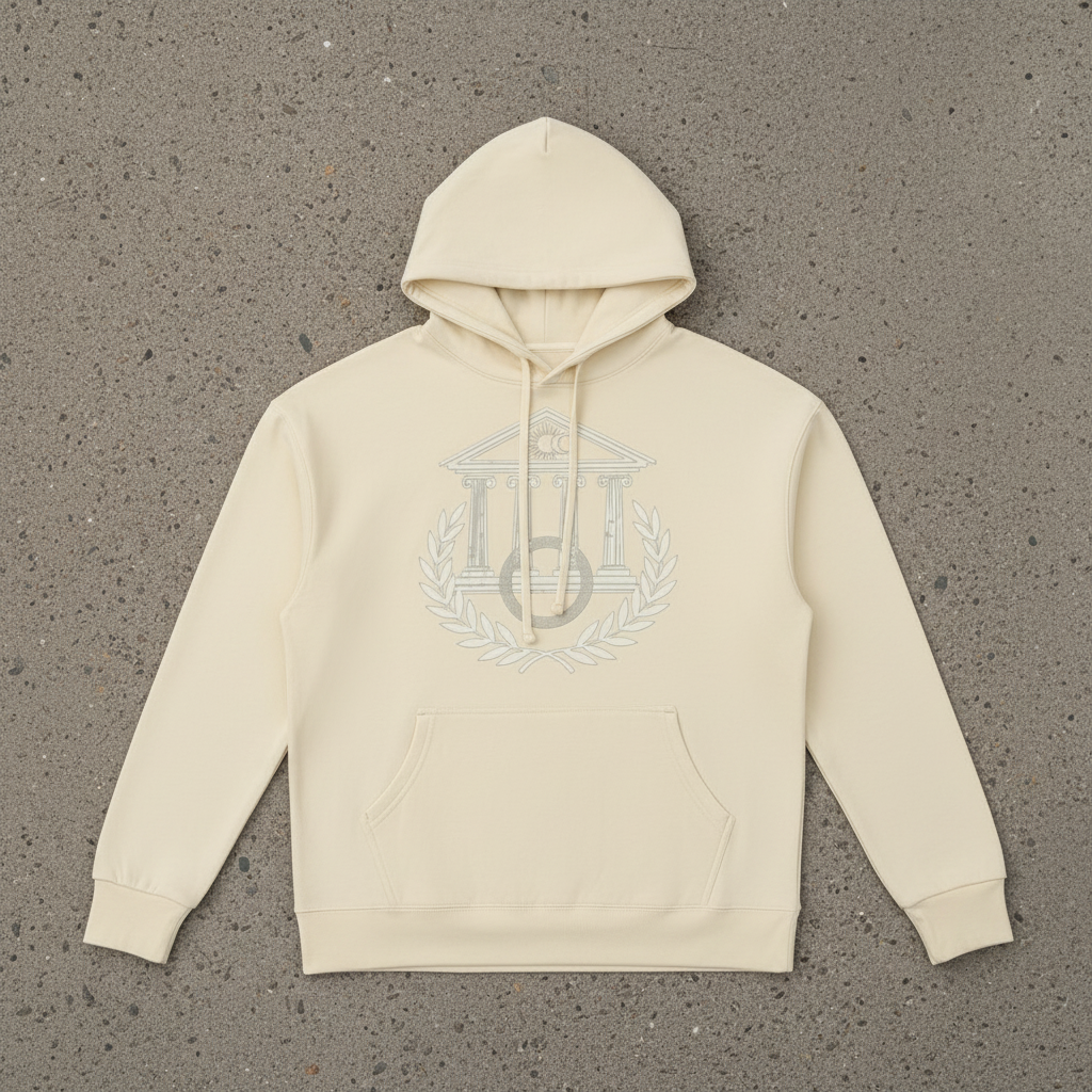 Aurelian Crest - Embroidered Heavyweight Cotton Hoodie