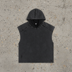 Snow Washed Boxy Hooded Tank Top