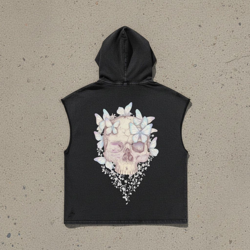 Snow Washed Boxy Hooded Tank Top