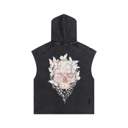 Snow Washed Boxy Hooded Tank Top
