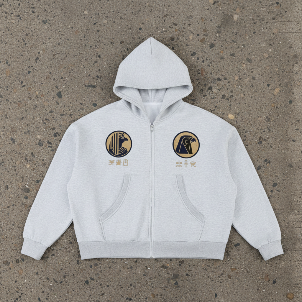 Pharaoh, Full-Zip Boxy Hoodie
