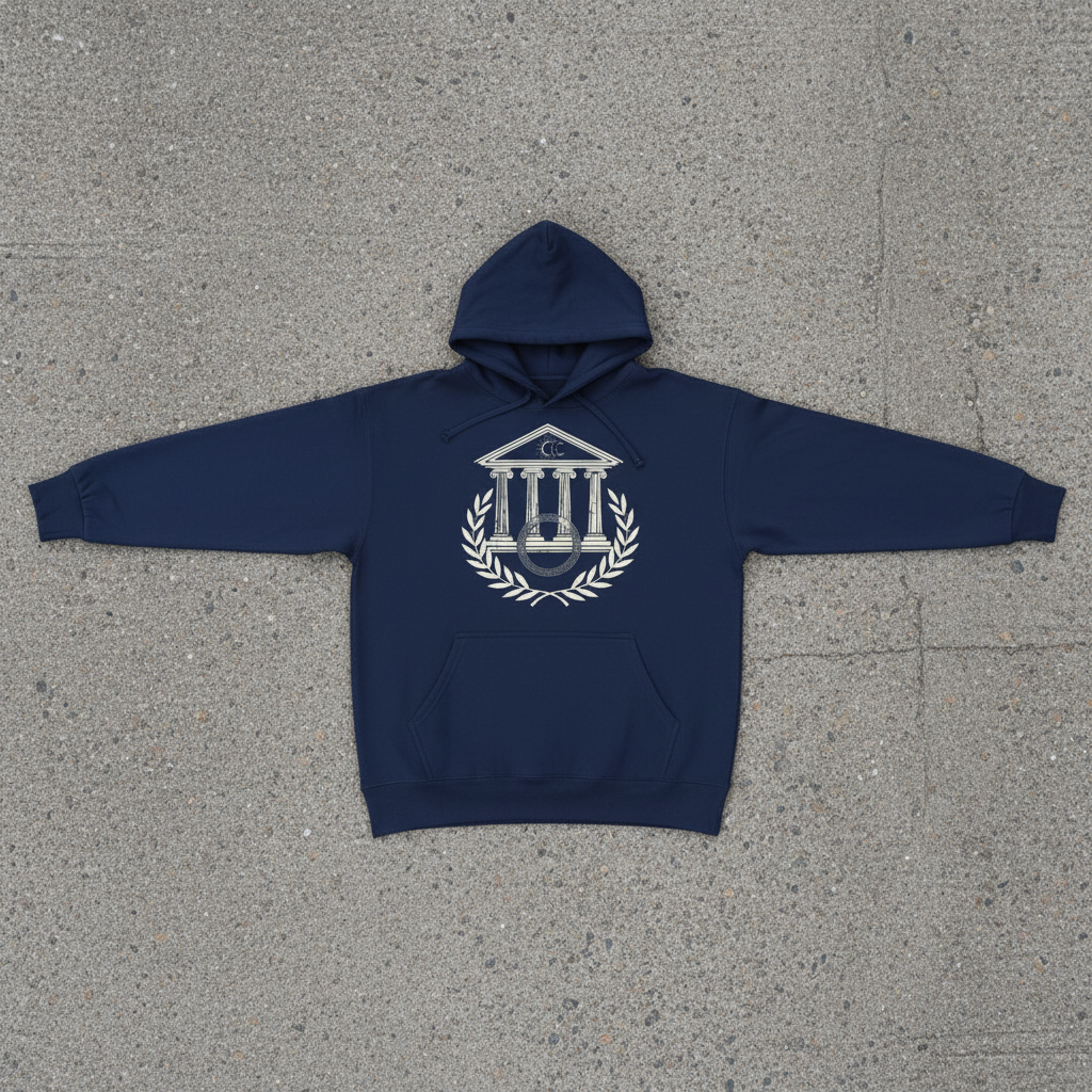 Aurelian Crest - Embroidered Heavyweight Cotton Hoodie