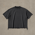 Golden Hour - Snow-Washed Raw-Hem Boxy T-Shirt
