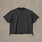 Golden Hour - Snow-Washed Raw-Hem Boxy T-Shirt