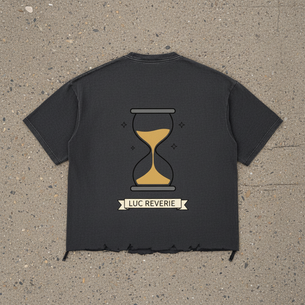 Golden Hour - Snow-Washed Raw-Hem Boxy T-Shirt