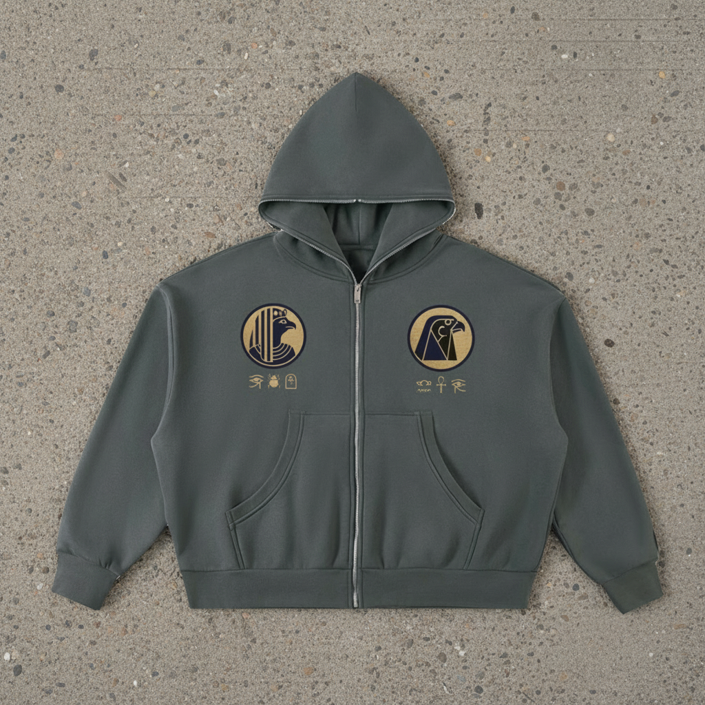 Pharaoh, Full-Zip Boxy Hoodie
