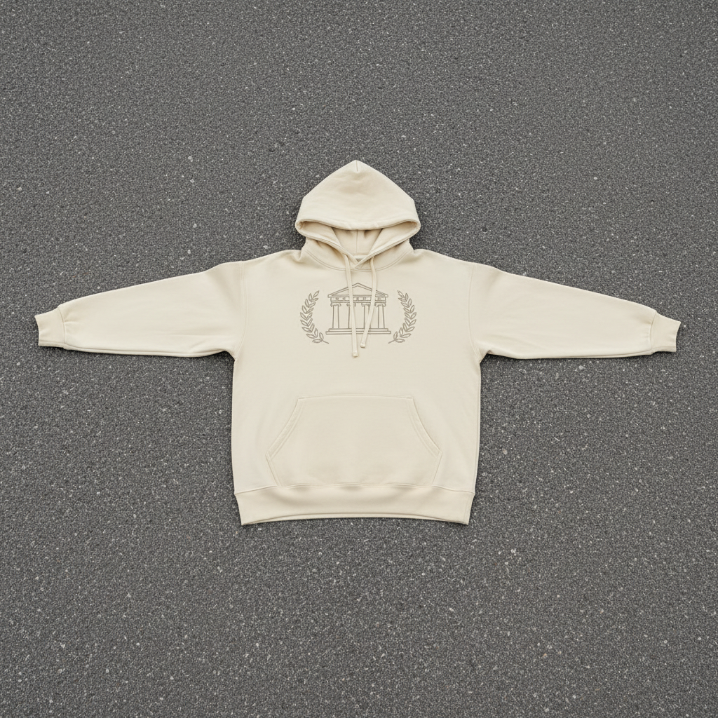 Olympus Crest - Heavyweight Cotton Hoodie