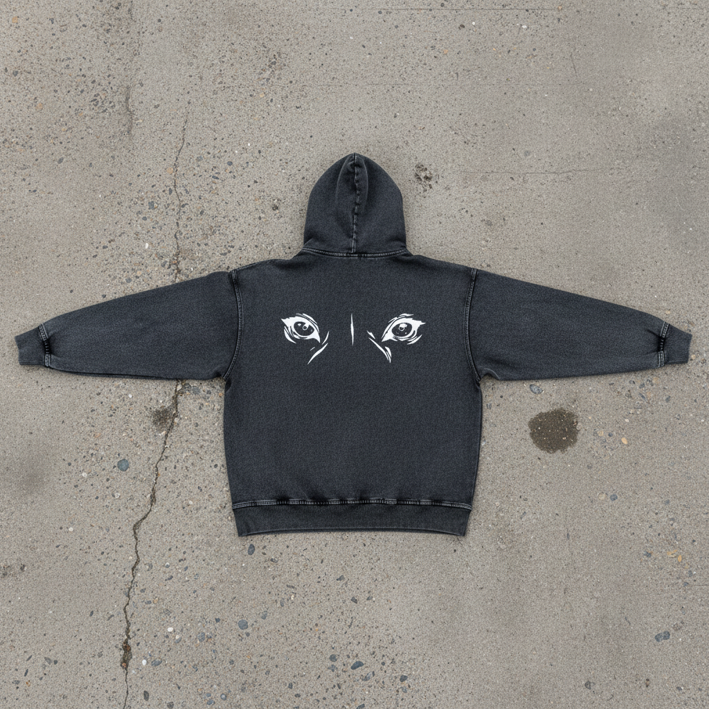 Ghost Gaze - Washed Oversized Hoodie