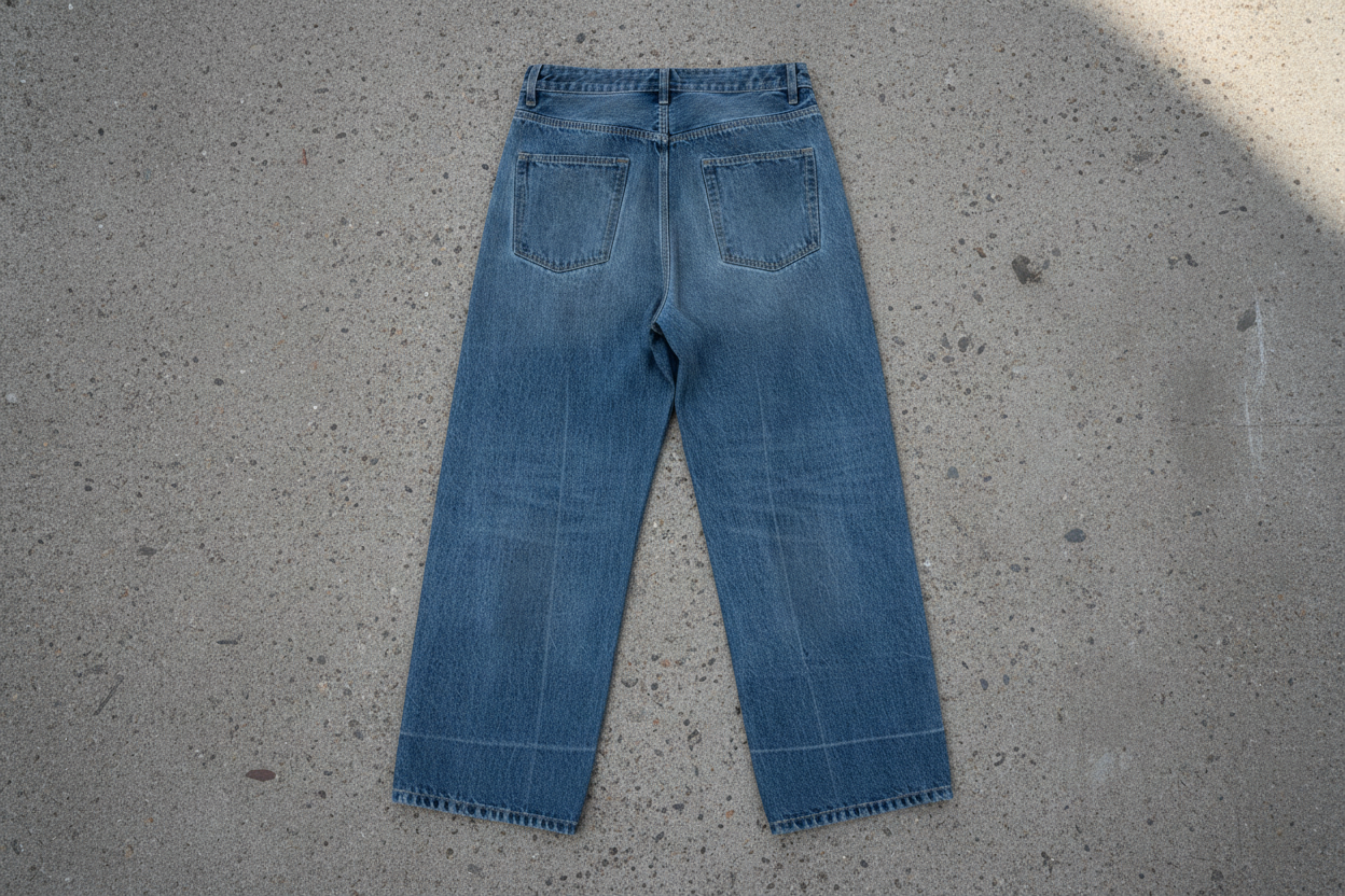 Vintage Wash Baggy Denim Jeans