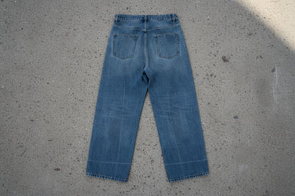 Vintage Wash Baggy Denim Jeans