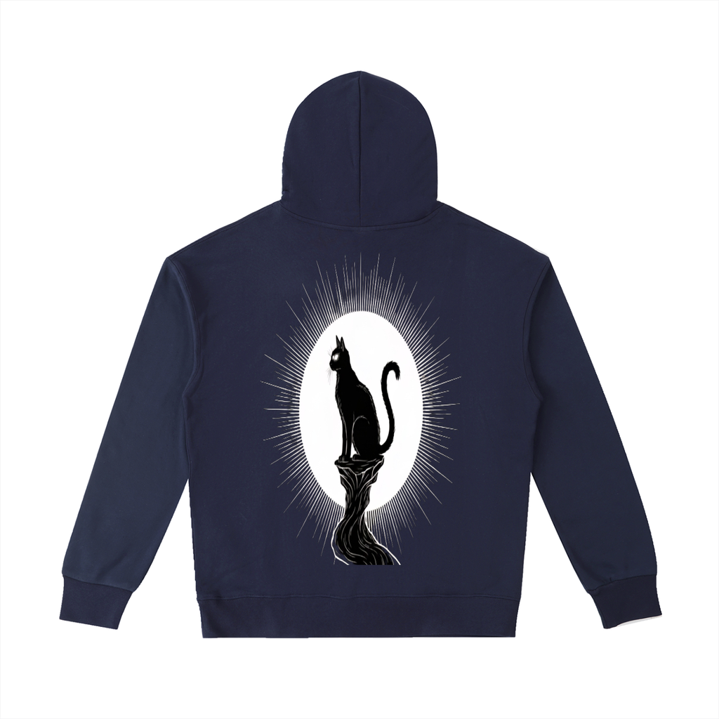 Nocturne Halo - Oversized Heavyweight Cotton Hoodie
