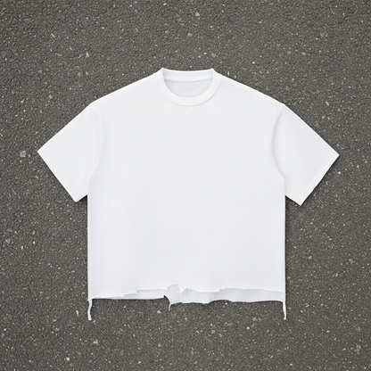 Snow Wash Raw-Hem Boxy T-shirt