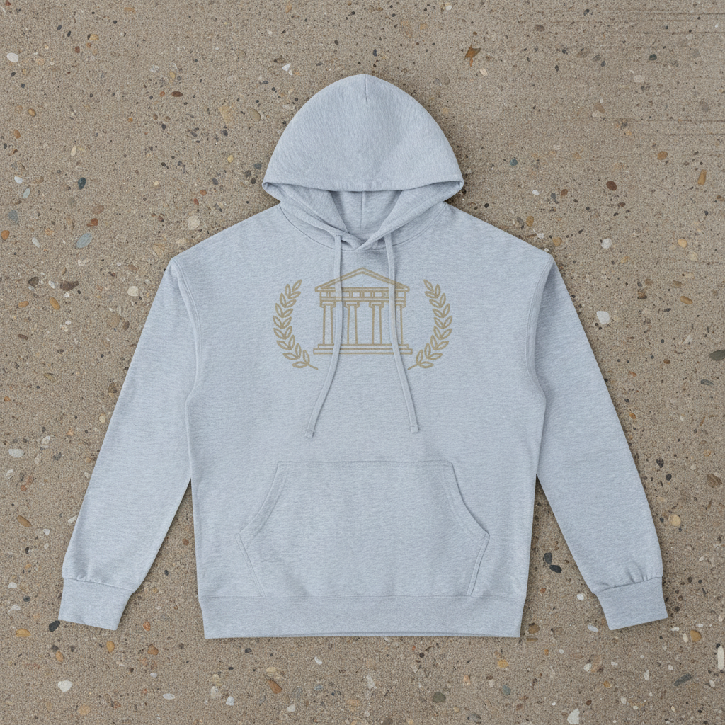 Olympus Crest - Heavyweight Cotton Hoodie