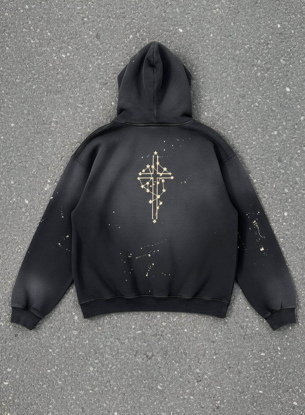 "Cosmic Guide" - Vintage Washed Frayed Fleece Hoodie