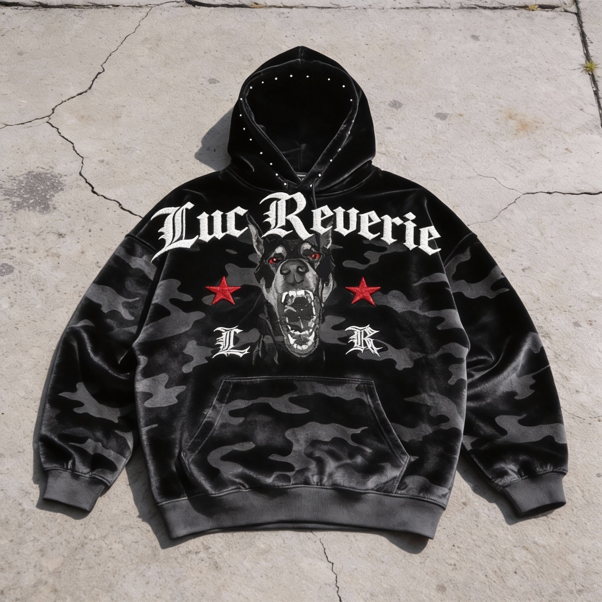 "The Reverie Hound" – Camo Washed Hoodie