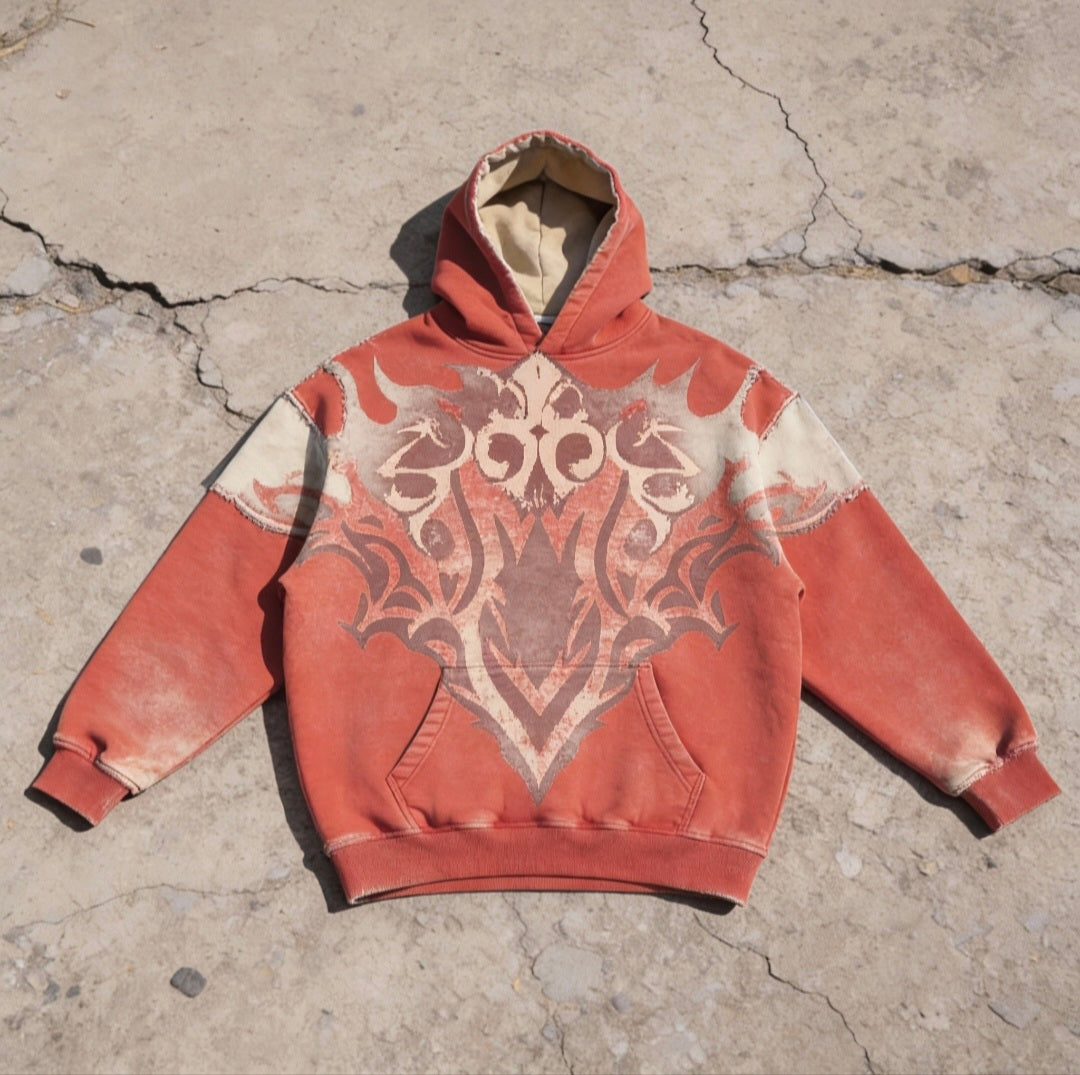 "Time Symbol" – Vintage Washed Hoodie