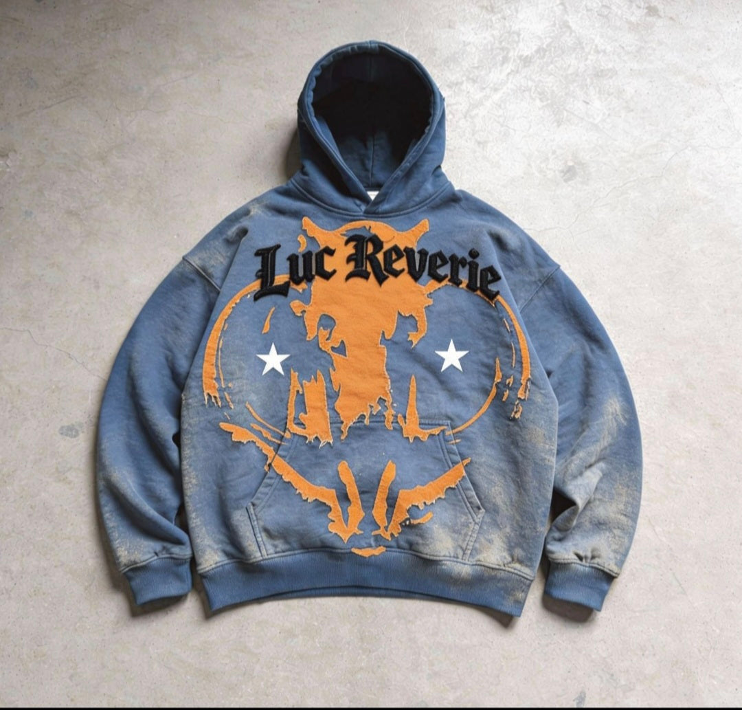 'Twin Stars' - Sun Faded Heavyweight Hoodie