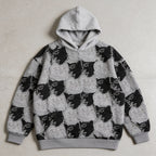 "Faces," – Oversized Cotton Hoodie