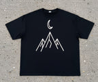 "Lunar Peaks" - Oversized Cotton T-Shirt