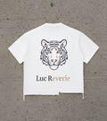 "The Reverie Tiger" - Snow Wash Raw-Hem Boxy T-Shirt
