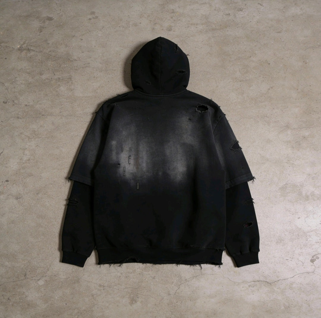 The Scarred - Sun Faded Layered Hoodie