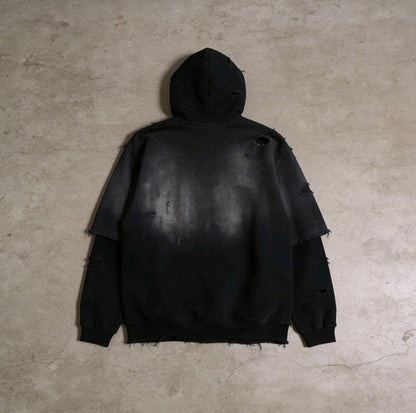The Scarred - Sun Faded Layered Hoodie