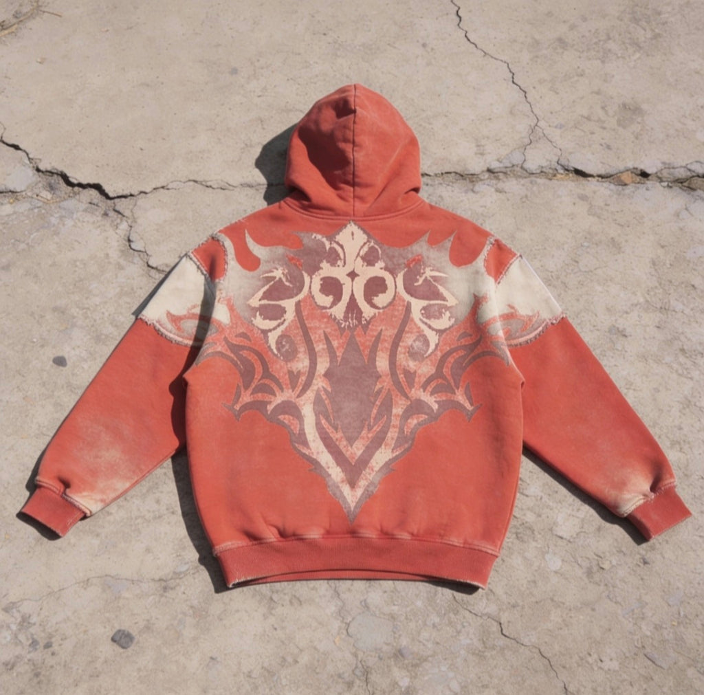 "Time Symbol" – Vintage Washed Hoodie