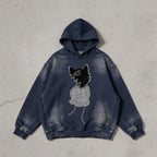 "Silhouette Face" – Denim Jacket